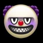 Scary purple clown