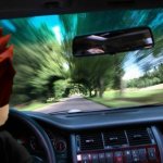 MC driving fast
