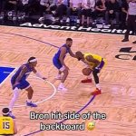 Lebron hits the backboard