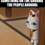 Turbo Granny stare | SOMEONE: *DROPS SOMETHING ON THE GROUND*
THE PEOPLE AROUND: | image tagged in turbo granny stare,turbo granny,dan da dan,memes | made w/ Imgflip meme maker