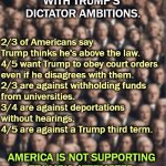 Trump, out of step, out of touch