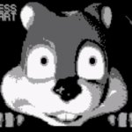 Conker's pocket tales B&W title screen