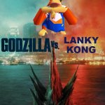 Godzilla vs x | LANKY KONG | image tagged in godzilla vs x | made w/ Imgflip meme maker