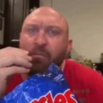 man eating chips meme GIF Template
