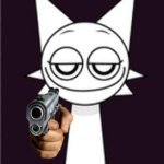 Smug Wenda with gun