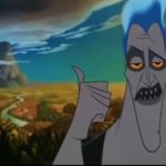 Hades pointing mount Olympus
