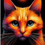 Orange cat looking bored