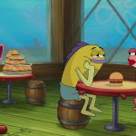 fish eats burger