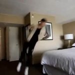 Jumping Into Bed GIF Template