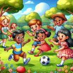 kids playing with a ball
