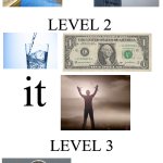 Who can get all 3 correct? | let's play a game, what do these 3 memes mean?, anyone who gets 3/3 correct will receive a follower; LEVEL 1; &; LEVEL 2; it; LEVEL 3; 4; 's | image tagged in blank white template,memes,infinite iq,yeah this is big brain time,here's a hint,minecraft movie | made w/ Imgflip meme maker