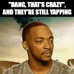 I GET THE FRIGGIN POINT!!!! | WHEN YOU'RE ON YOUR 12TH "YEAH" AND "DANG, THAT'S CRAZY", AND THEY'RE STILL YAPPING | image tagged in gifs,relatable,lol,captain america,marvel,anthony mackie | made w/ Imgflip video-to-gif maker