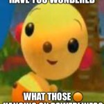 Zack D Films Will be like | HAVE YOU WONDERED; WHAT THOSE 🟠 HANGING ON POWERLINES? | image tagged in olie | made w/ Imgflip meme maker