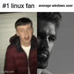 Linux VS Windows | average windows user; #1 linux fan | image tagged in gifs,linux,windows,linuxvswindows | made w/ Imgflip video-to-gif maker
