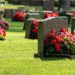 flowers on graves gravestones
