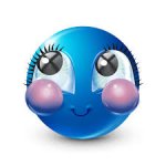 Blinking Blushing Emoticon