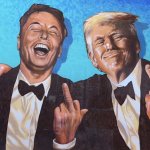 Elon Trump Middle Finger