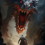 man vs dragon