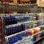 Liquor vodka bottles