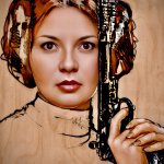 Pop Leia | image tagged in princess leia,pop art,memes,star wars,girls with guns,cosplay | made w/ Imgflip meme maker