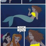 wendy and the mermaids 2 | image tagged in wendy and the mermaids 2,peter pan,the little mermaid,comics/cartoons,disney,transformation | made w/ Imgflip meme maker