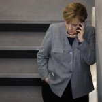 Merkel on the phone