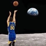 Stephen curry shoot from moon