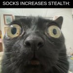 sneaky mode | 7 Y.O. ME WHEN I REALIZE THAT WEARING SOCKS INCREASES STEALTH: | image tagged in jinx staring,memes,relatable,nostalgia | made w/ Imgflip meme maker