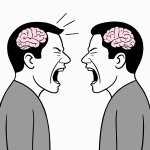 Two Guys Yelling With Normal Sized Brains