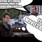 Venkman and Stantz - Movies are fun. | WE TRICKED EVERYONE INTO THINKING A "GHOST LIBRARIAN" WOULD DO SOMETHING A LIBRARIAN WOULD NEVER DO..... YEAH, MOVIES ARE FUN. | image tagged in low library ghostbusters,venkman,stantz | made w/ Imgflip meme maker