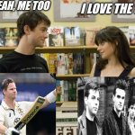 I like music 500 days of summer | YEAH, ME TOO; I LOVE THE SMITH | image tagged in i like music 500 days of summer | made w/ Imgflip meme maker