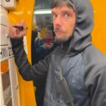 Train Vandal Caught in the Act
