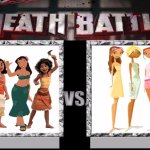 Female Islanders VS Surfer Chicks | image tagged in death battle template,moana,lilo and stitch,stoked,surfer,islander | made w/ Imgflip meme maker