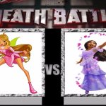 Death Battle Flora VS Isabela | image tagged in death battle template,winx club,encanto,isabela madrigal,flora,encanto meme | made w/ Imgflip meme maker