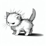Kitten being angry