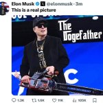 Elon with Chainsaw