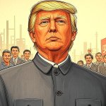 Donald Trump Mao with supporters