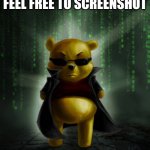 The Matrix Winnie the Pooh | THIS GOES HARD, FEEL FREE TO SCREENSHOT | image tagged in the matrix winnie the pooh,shitpost | made w/ Imgflip meme maker