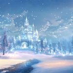 Christmas Magical Ice Castle Forest Backdrop RR8-157