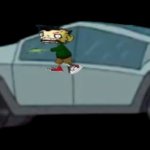 Zombie on a car