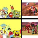 SpongeBob and Friends react to the racers treatment and accepting of Vanellope | image tagged in spongebob no/yes | made w/ Imgflip meme maker