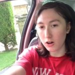I'm in my mum's car