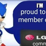 Proud to be a member | I'M | image tagged in proud to be a member | made w/ Imgflip meme maker