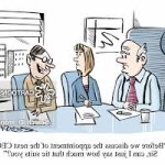 Smarmy Jerk Interview Boss Cartoon