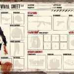 Zombie Survival Sheet