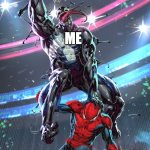 It's simping time | SIMP TEST:; ME; MY FRIENDS | image tagged in venom slam dunk | made w/ Imgflip meme maker