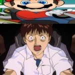 shinji is screaming at evil mario | image tagged in shinji is screaming at what scene,shinji ikari,super mario,anime meme,scary,neon genesis evangelion | made w/ Imgflip meme maker