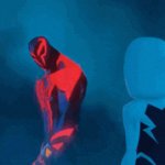 Spiderman 2099 Walking Up to Gwen