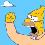 Simpson man yells at cloud