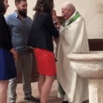 Awkward!! | PRIEST SLAPS BABY FOR 
CRYING DURING BAPTISM; 😲; SUSPENDED FROM DOING 
BAPTISMS & WEDDINGS! | image tagged in gifs,something you don't see every day,what,priest,billy what have you done,unusual | made w/ Imgflip video-to-gif maker
